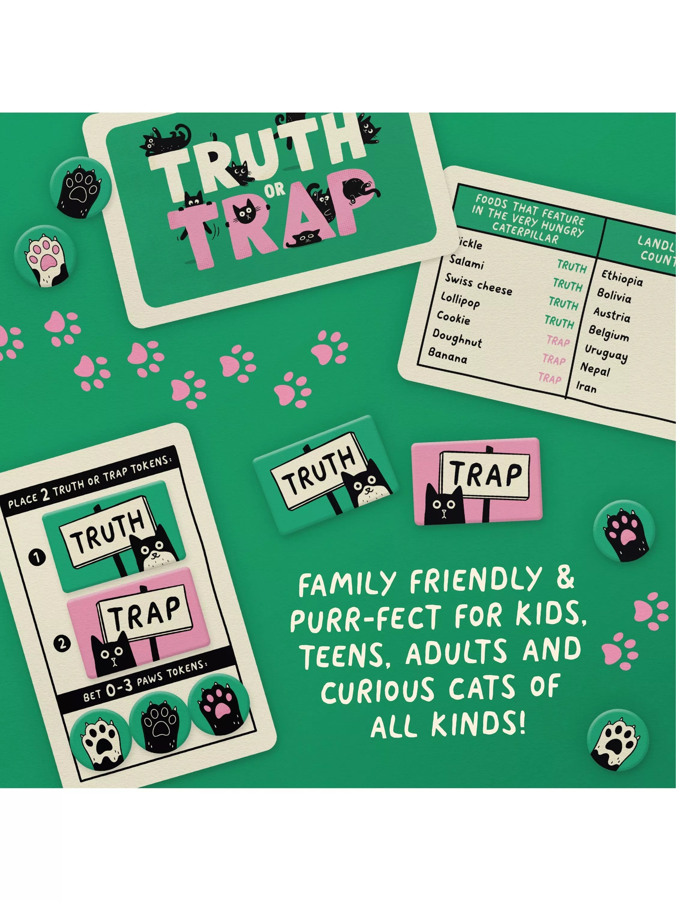 Gamely Truth or Trap bluffing party game - British product