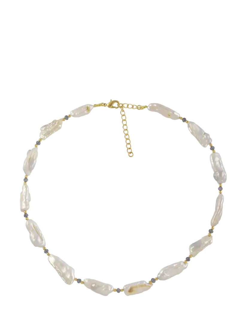 Shyla Bondi Pearl Lolite necklace gold plated, UK version