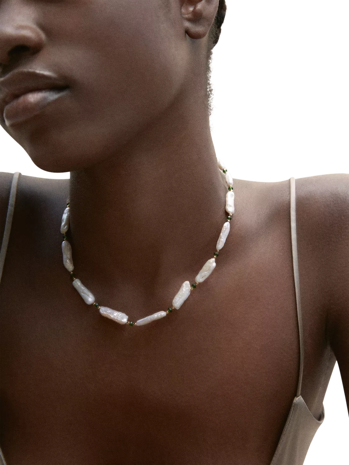 Shyla Bondi Pearl Lolite necklace gold plated, UK version