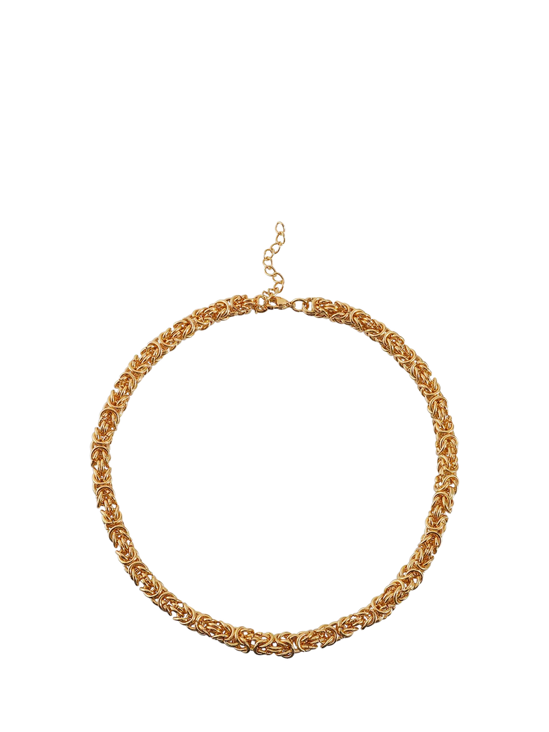 Shyla Cinque layered necklace gold plated brass - British product
