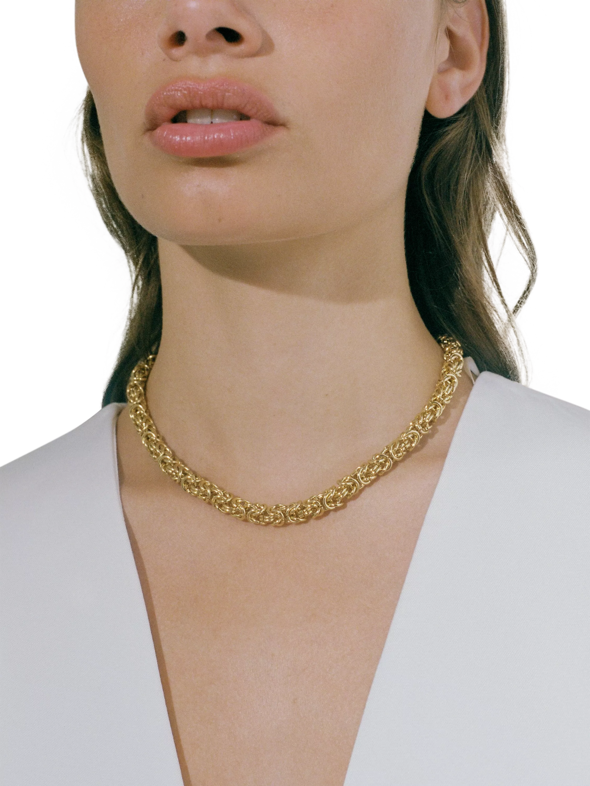 Shyla Cinque layered necklace gold plated brass - British product