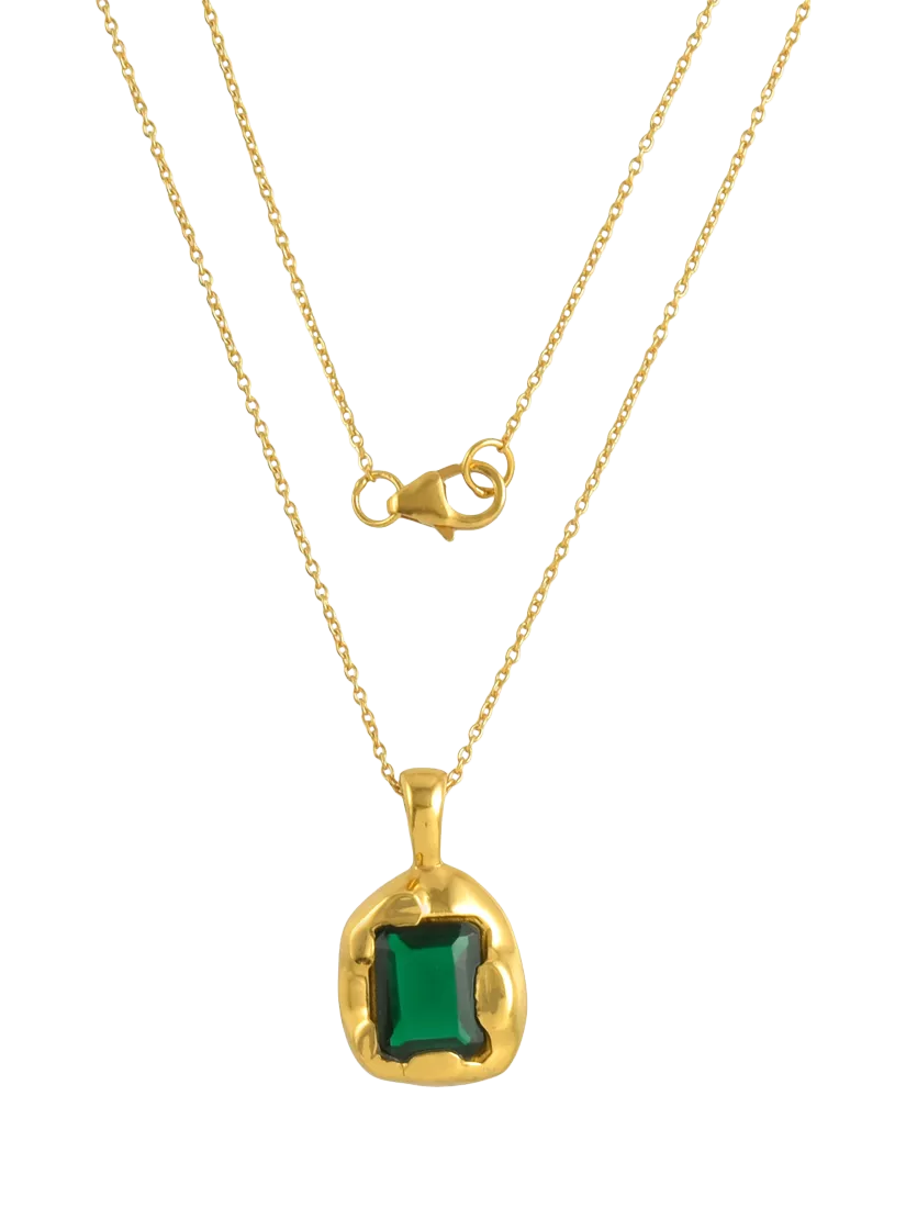 Shyla gold-plated crystal pendant necklace, imported from the UK