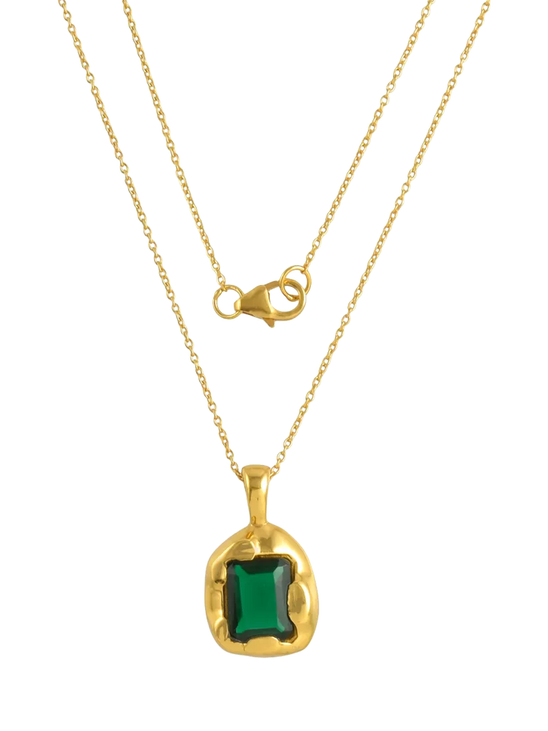 Shyla gold-plated crystal pendant necklace, imported from the UK