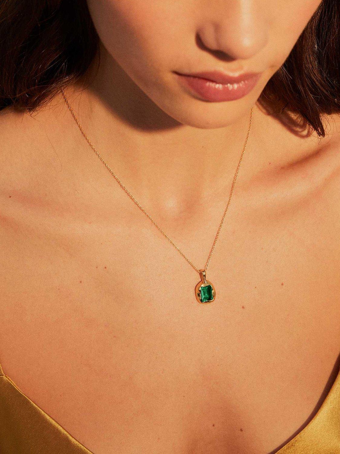 Shyla gold-plated crystal pendant necklace, imported from the UK