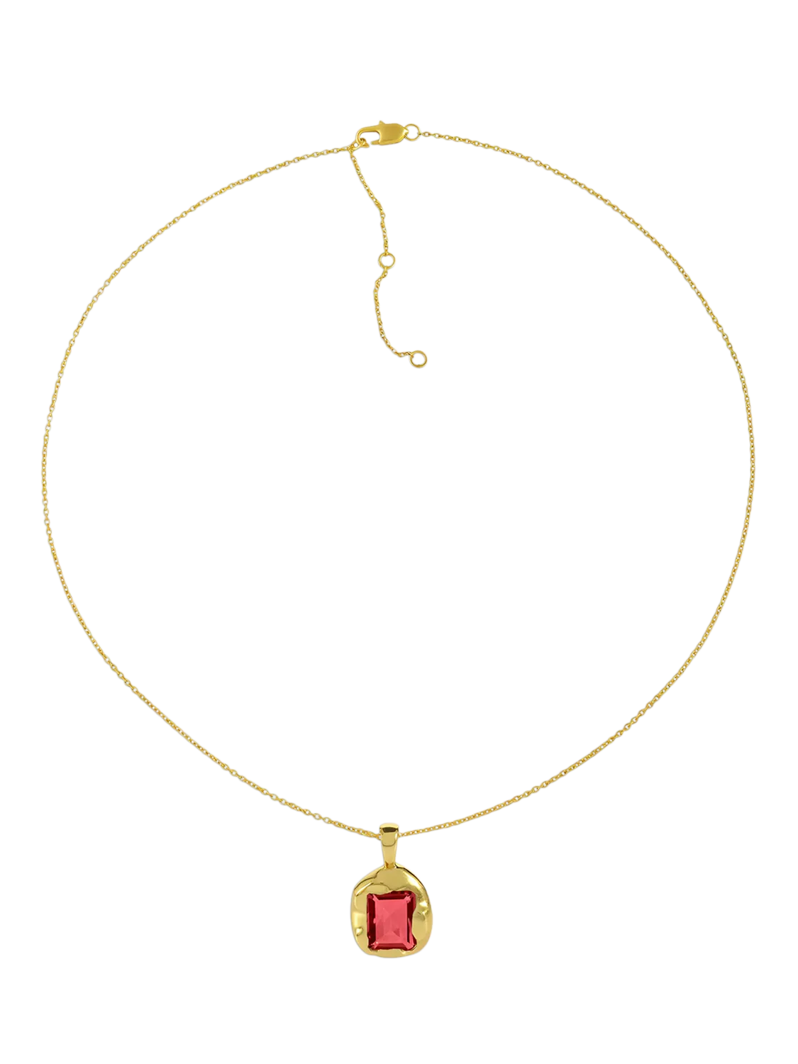 Shyla Medina Square Crystal Pendant Necklace 20 Inch