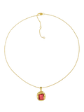 Shyla Medina Square Crystal Pendant Necklace 20 Inch