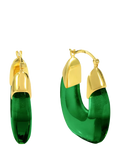Shyla Rafelli Glass Hoop Earrings gold, UK version
