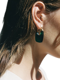 Shyla Rafelli Glass Hoop Earrings gold, UK version