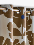 Orla Kiely Wildflower lined eyelet curtain coffee (British brand)