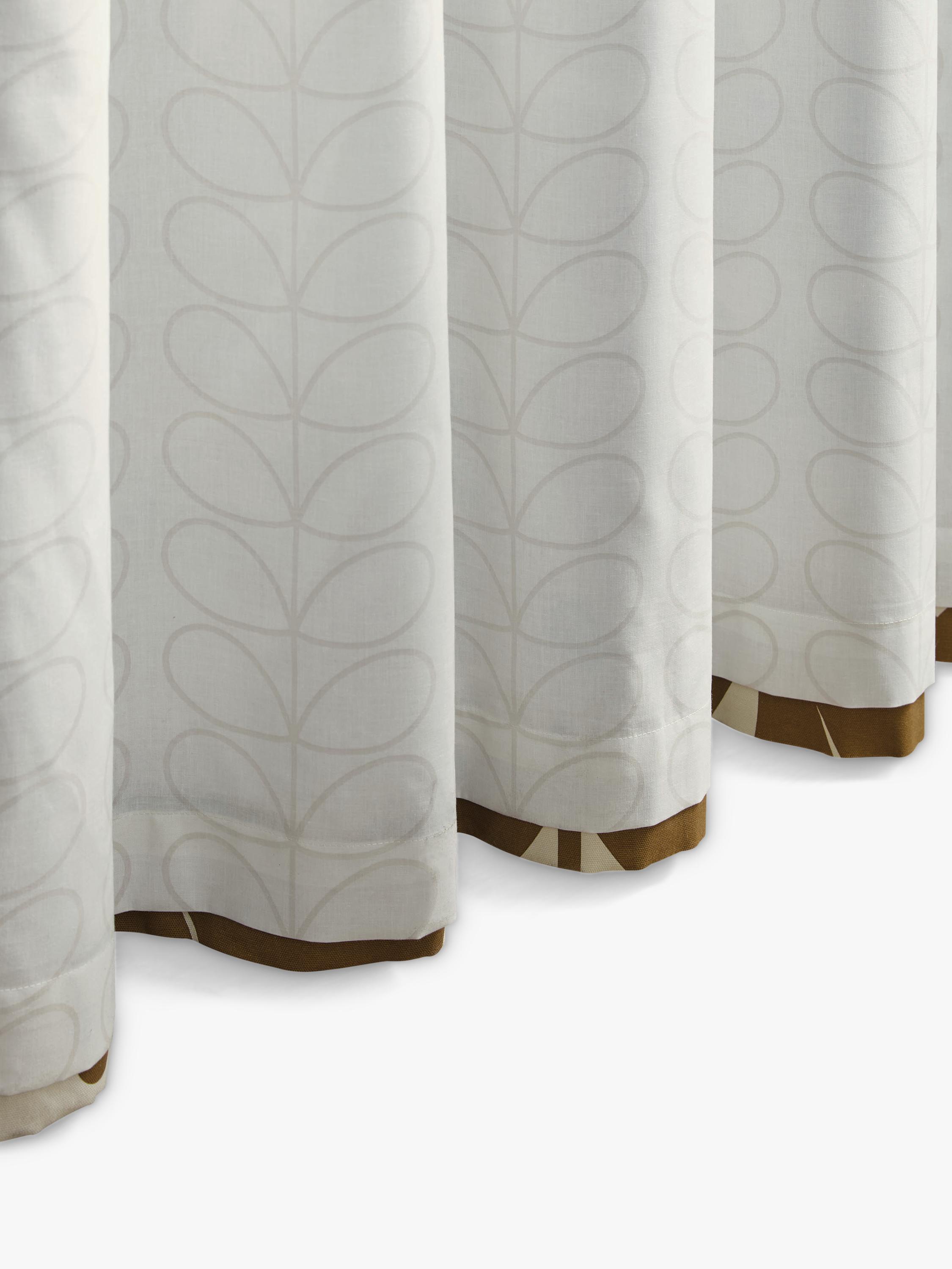Orla Kiely Wildflower lined eyelet curtain coffee (British brand)