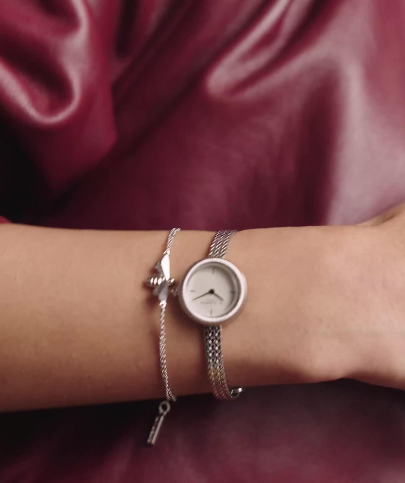 Olivia Burton women's mesh strap watch silver - British product