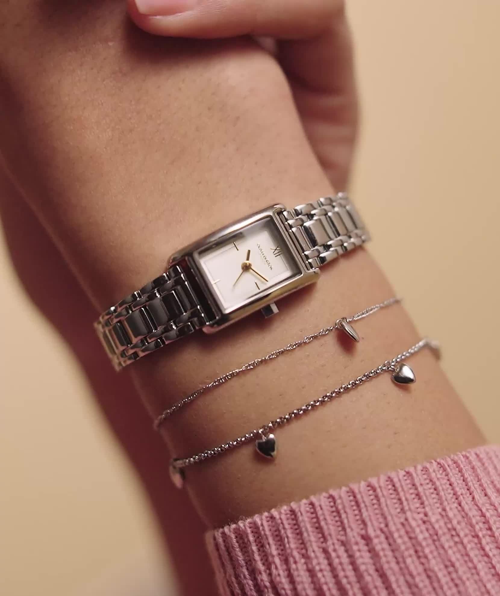 Olivia Burton women's silver stainless steel watch (British brand)