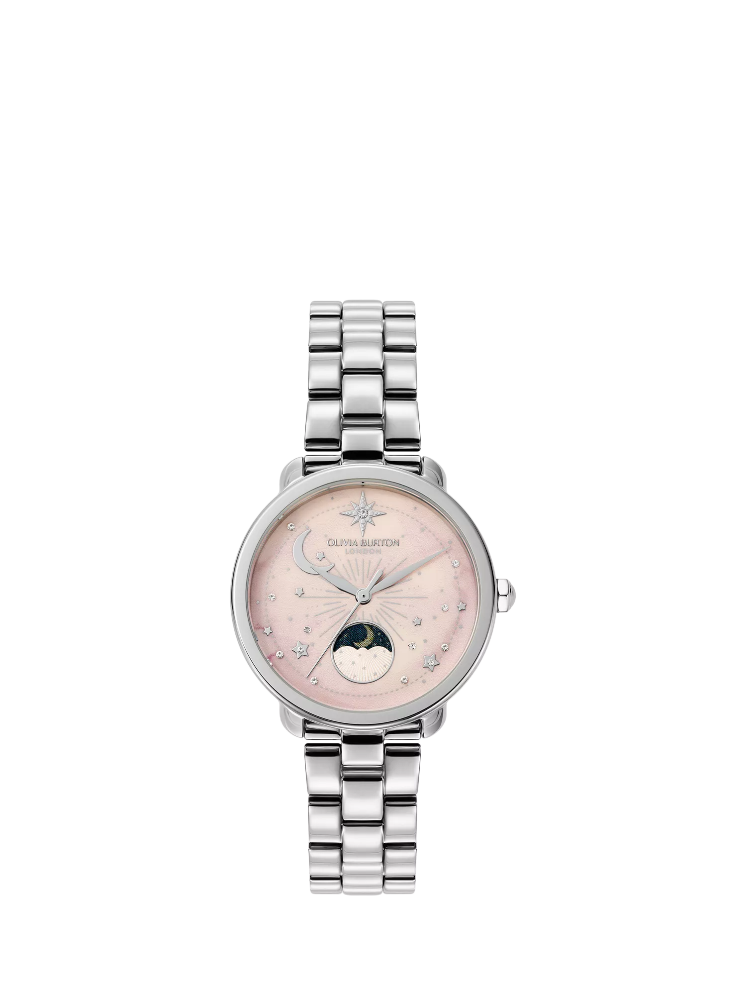 Olivia Burton 24000297 Women's Stainless Steel Bracelet Strap Watch, Silver