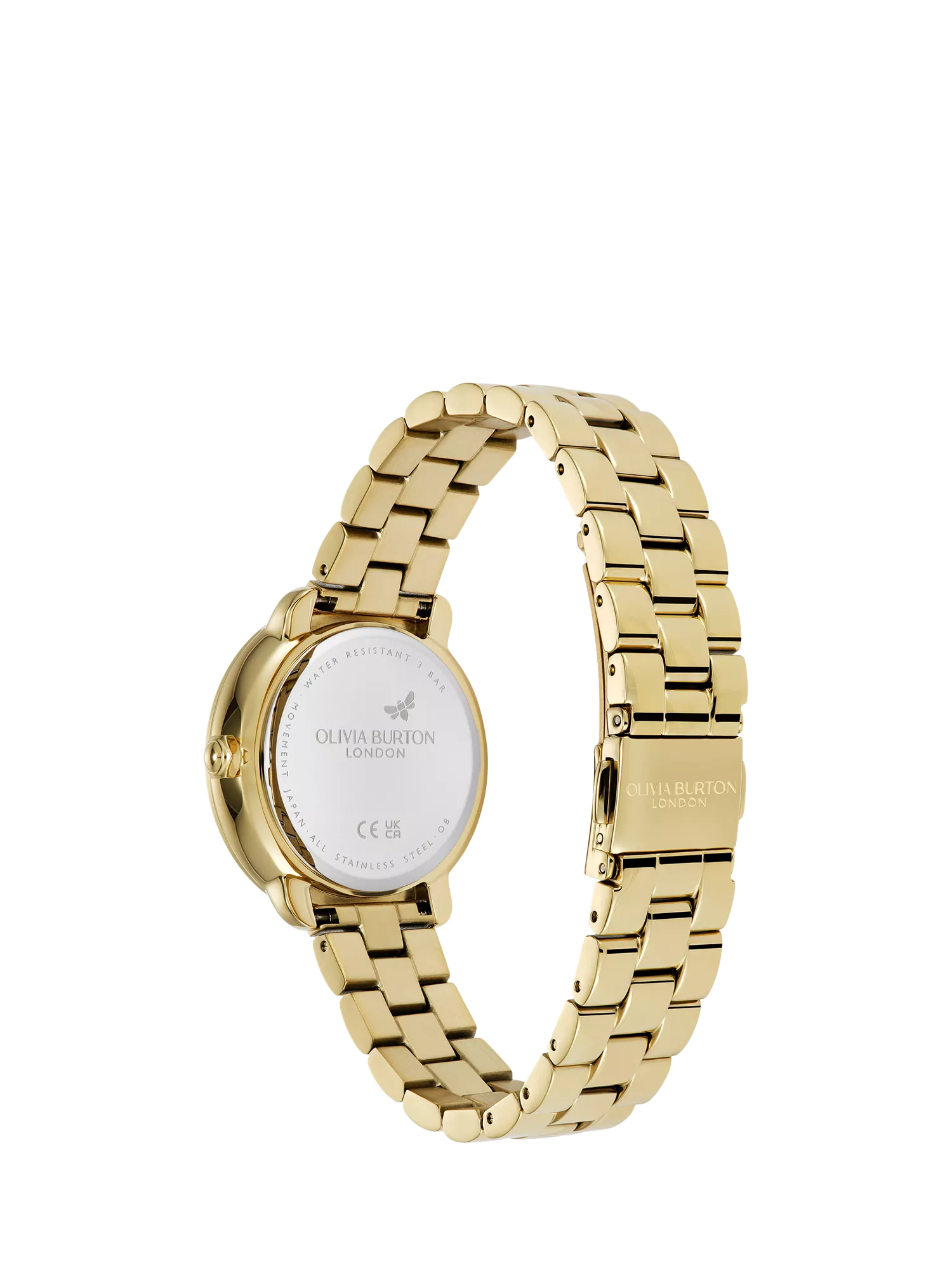 Olivia Burton women's moonphase watch pink dial stainless steel - British product