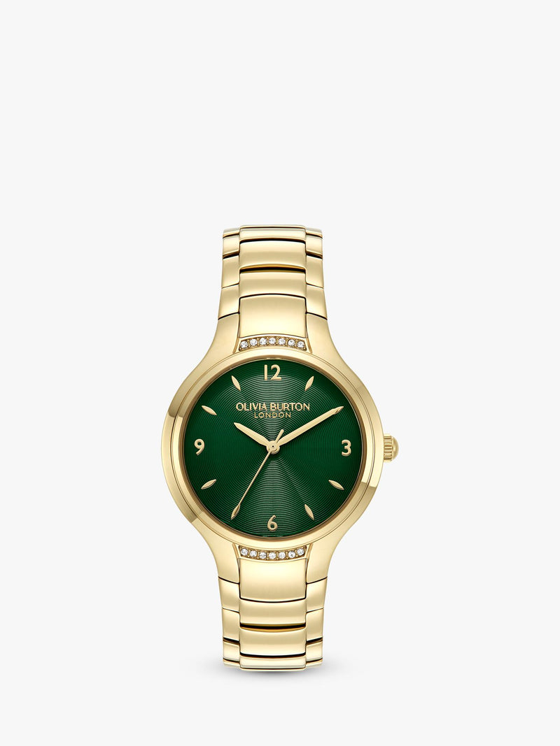 Olivia Burton watch and bracelet set gold 34mm (British brand)