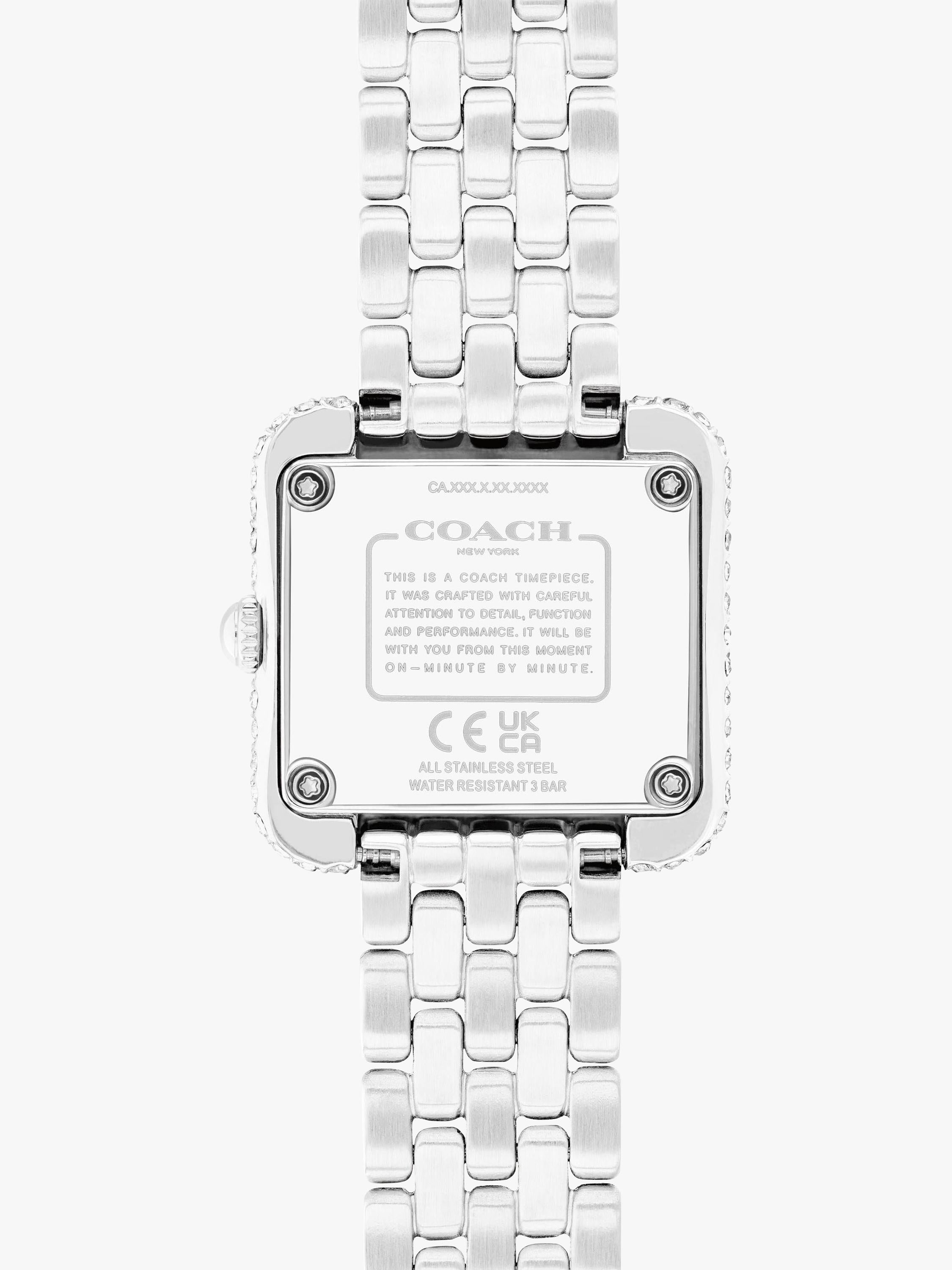 Coach ladies pave crystal bracelet watch stainless steel (British brand)