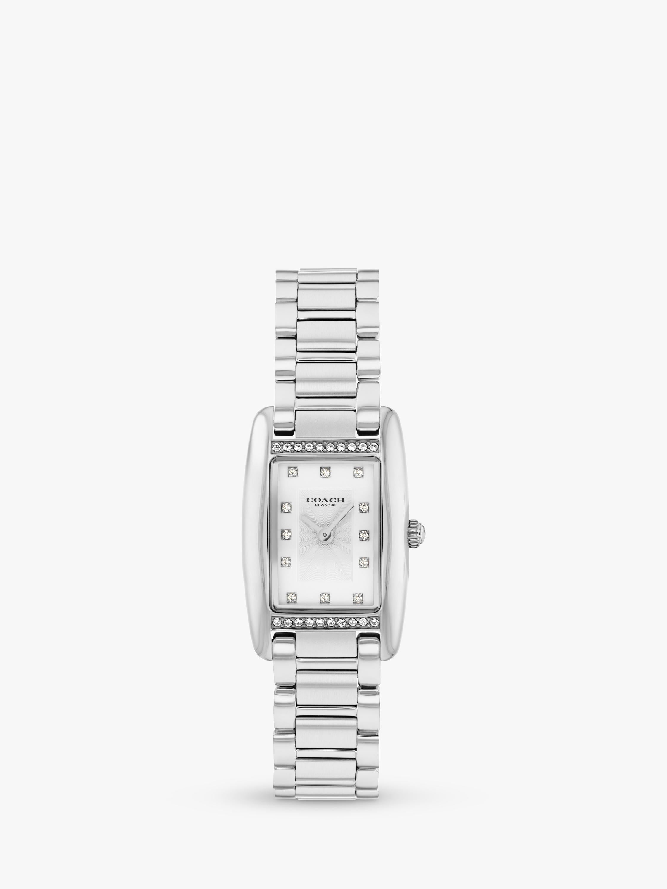 Coach women's crystal bracelet watch light gold dial, UK version