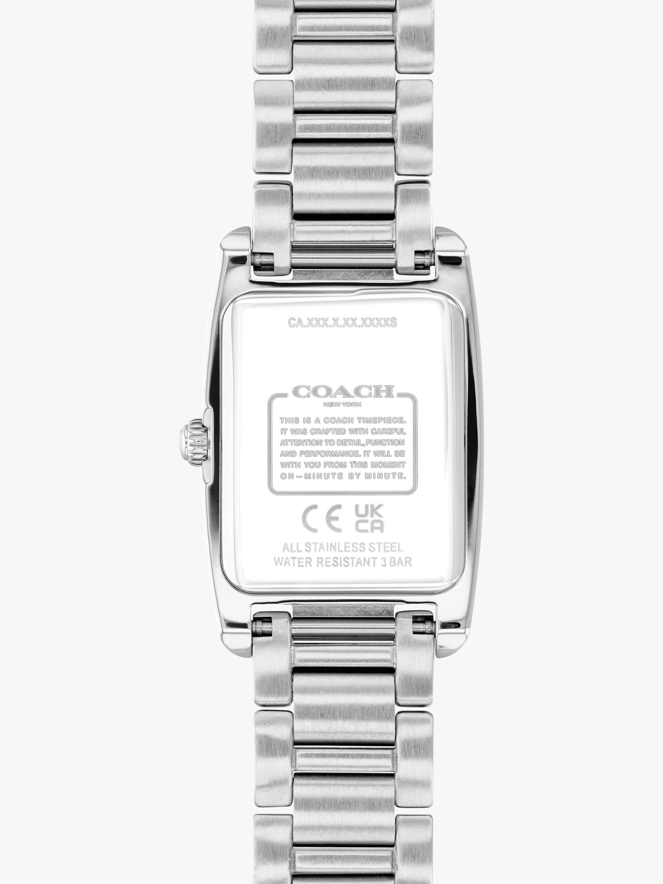 Coach women's crystal bracelet watch light gold dial, UK version
