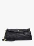 Dune London Encourage clutch bag with woven synthetic finish, imported from the UK