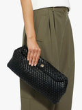 Dune London Encourage clutch bag with woven synthetic finish, imported from the UK