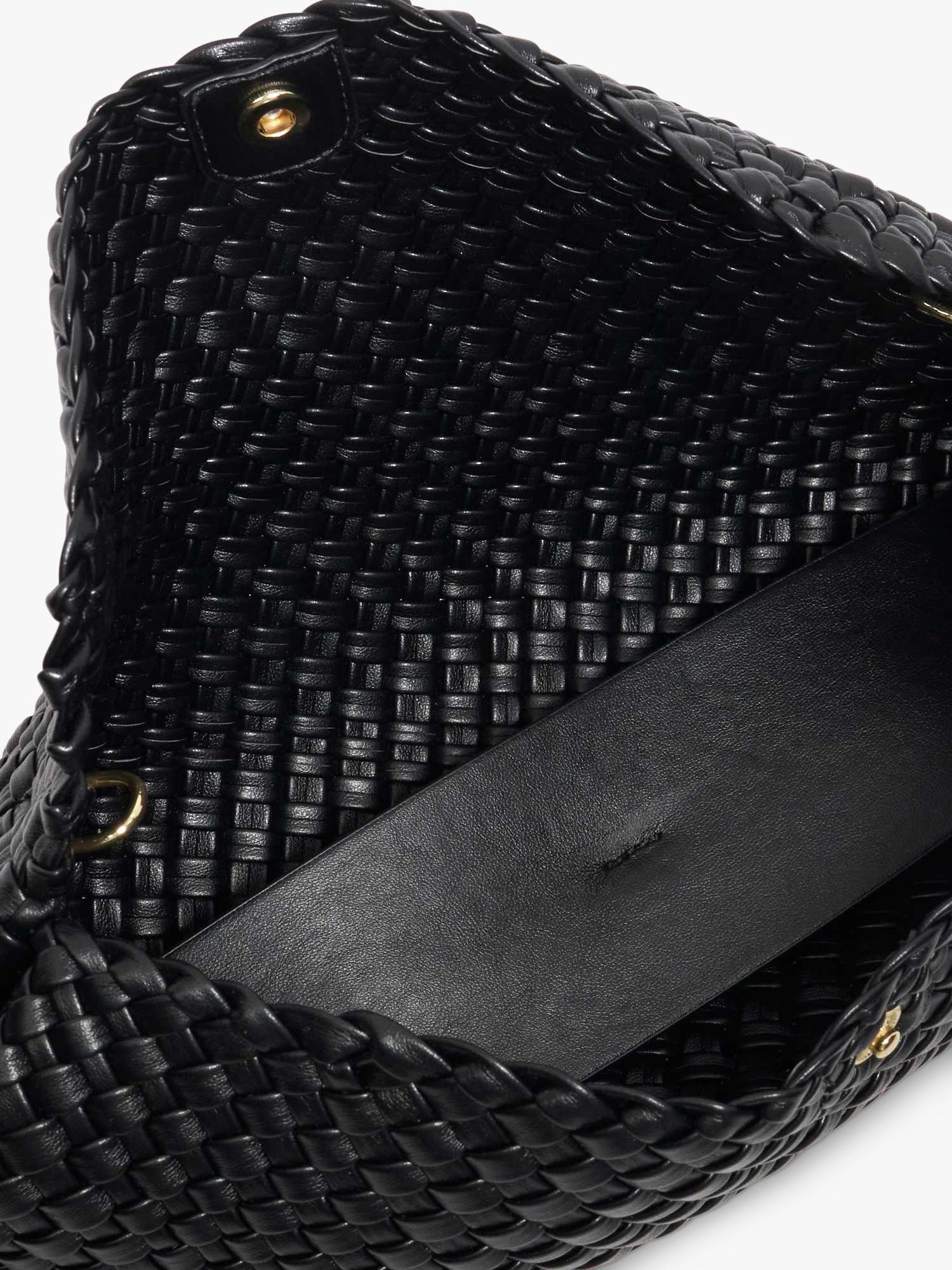 Dune London Encourage clutch bag with woven synthetic finish, imported from the UK