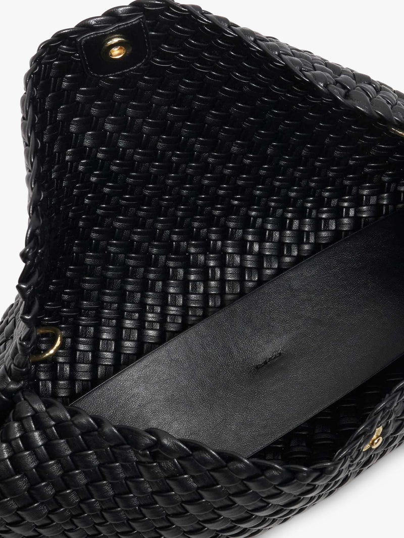 Dune London Encourage clutch bag with woven synthetic finish, imported from the UK