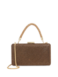 Dune London diamante handle clutch bag in bronze (British brand)