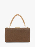 Dune London diamante handle clutch bag in bronze (British brand)
