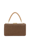 Dune London diamante handle clutch bag in bronze (British brand)