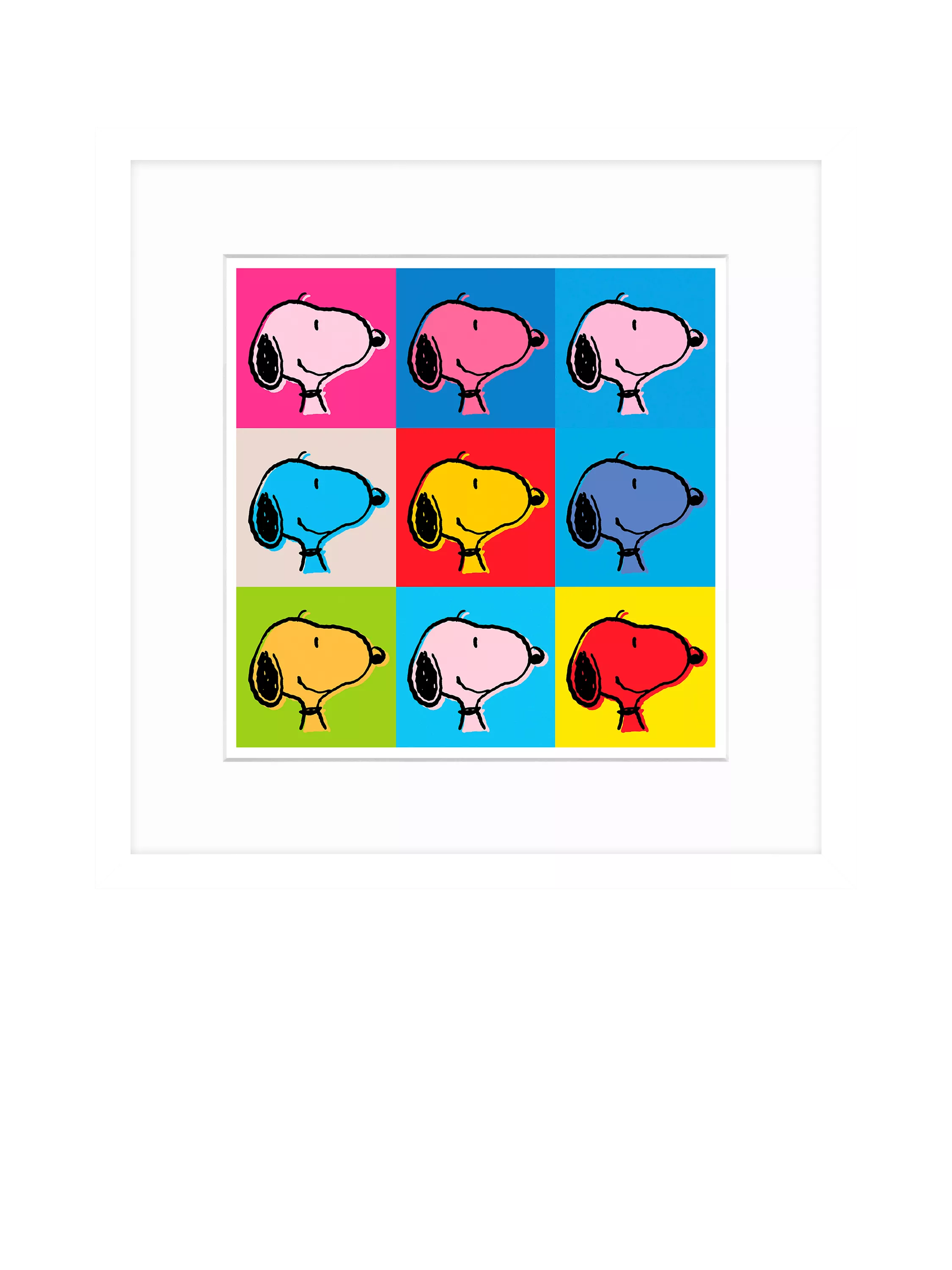 John Lewis Snoopy Warhol framed print 32x32cm, UK version