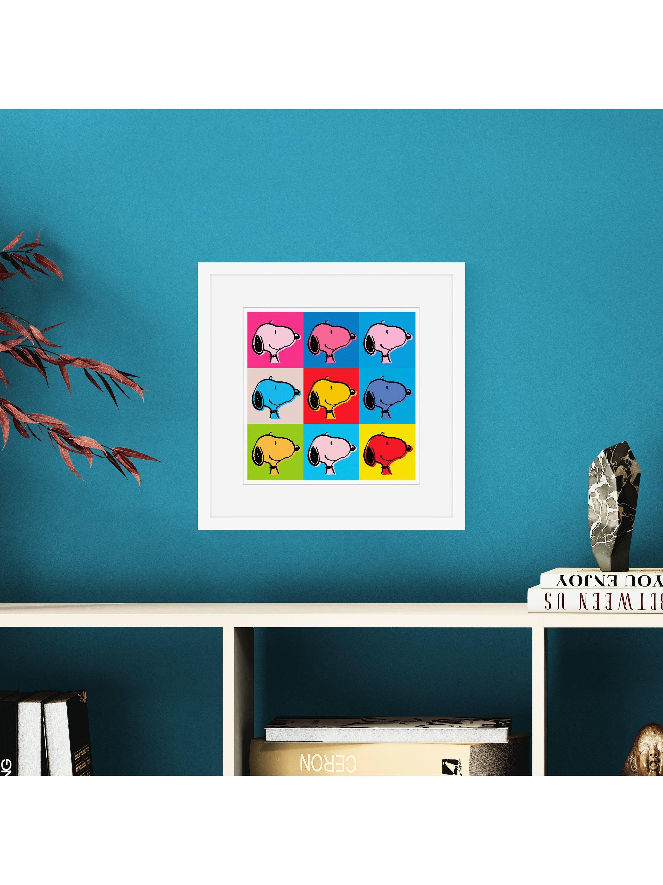 John Lewis Snoopy Warhol framed print 32x32cm, UK version