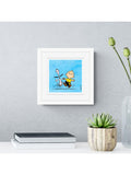 John Lewis Peanuts framed print Snoopy Charlie Brown 22cm, UK version