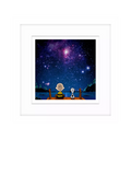 John Lewis Peanuts framed print Snoopy and Charlie stargazing 22x22cm, UK version