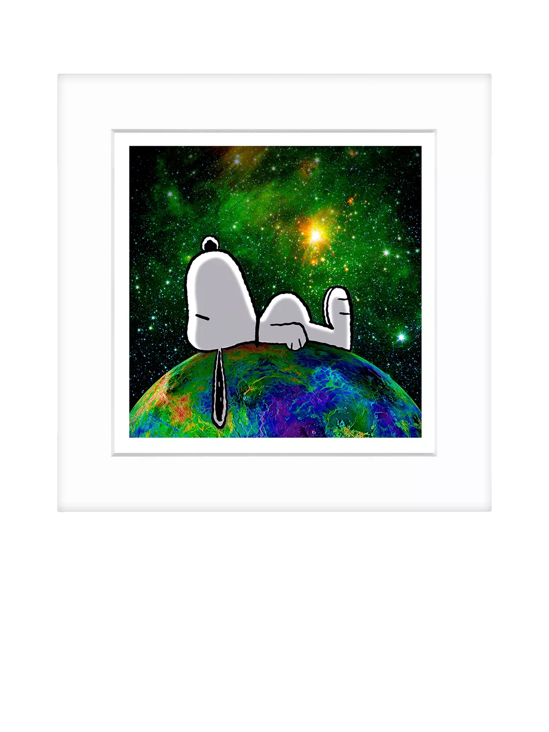 John Lewis Snoopy framed print 22x22cm, UK version