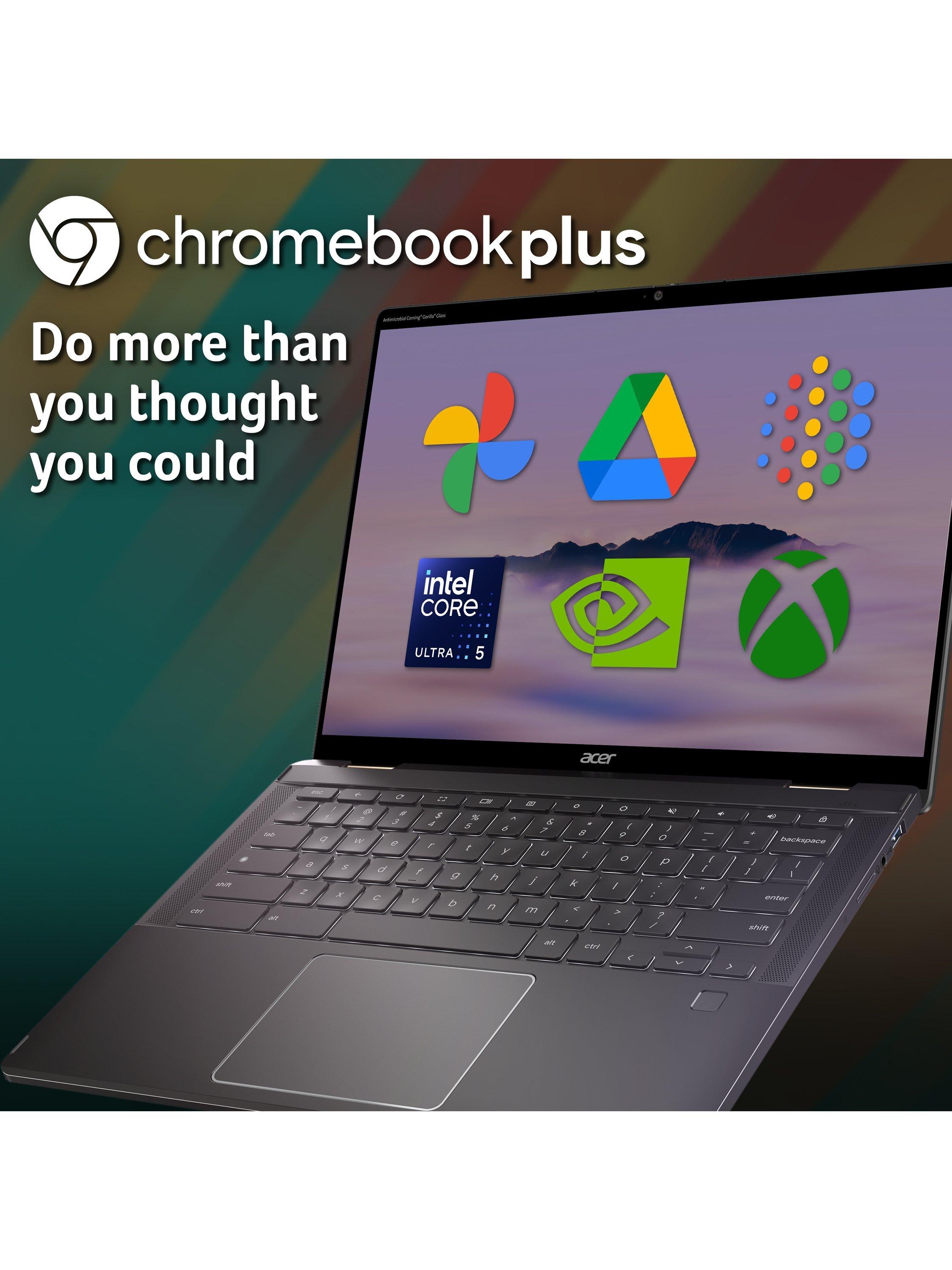 Acer Chromebook Plus Spin 714 laptop, Iron finish (British brand)