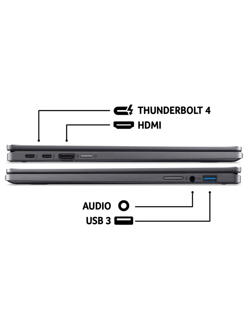 Acer Chromebook Plus Spin 714 laptop, Iron finish (British brand)