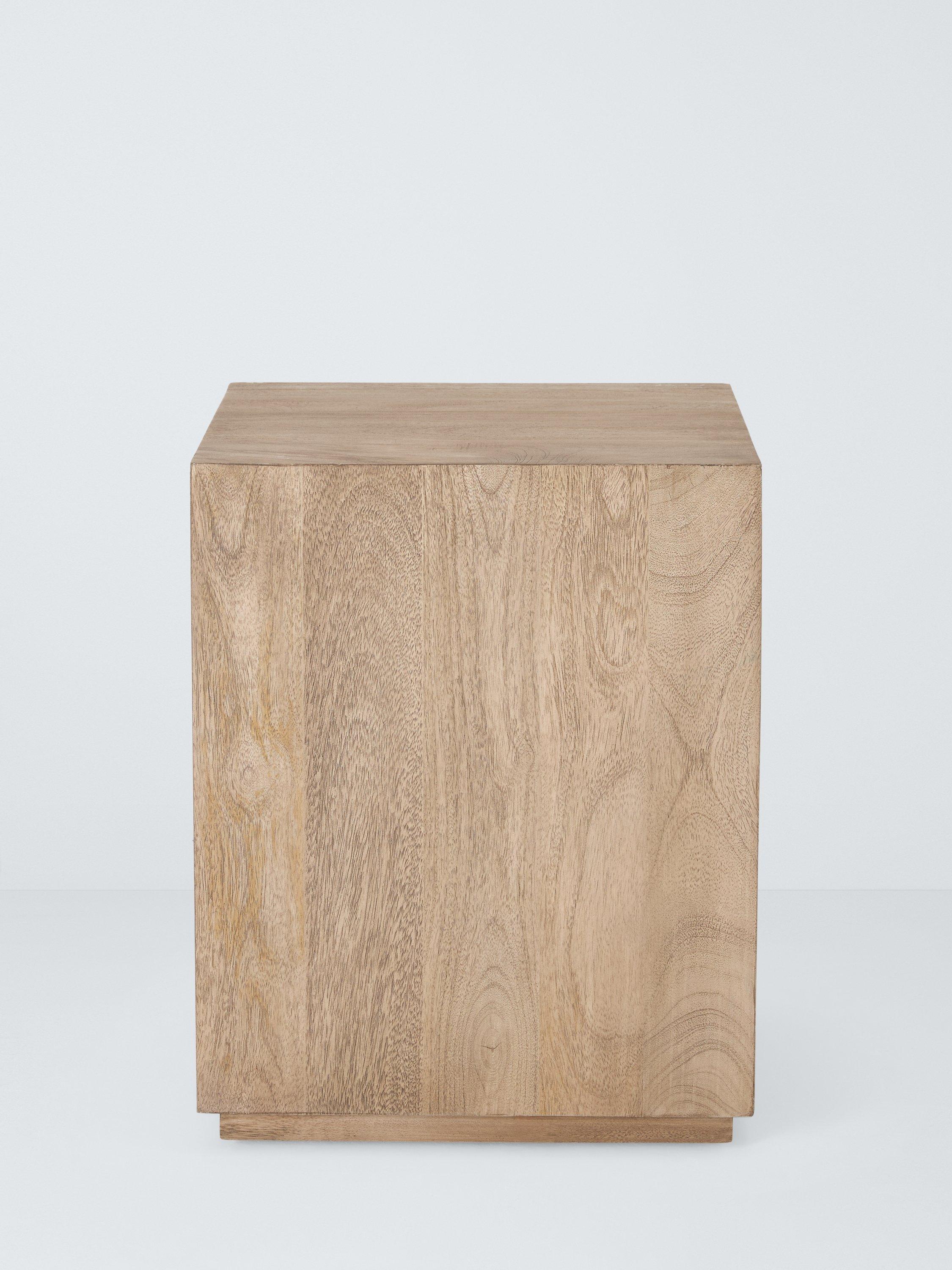 John Lewis side table natural mango wood, imported from the UK