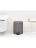 Brabantia Bo bathroom pedal bin Platinum 7L, UK version