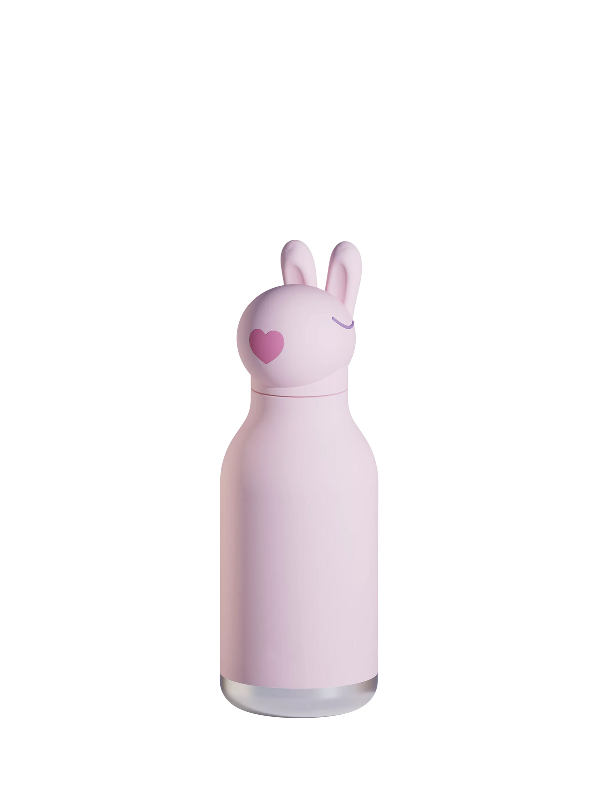Asobu pink water bottle with bunny head 16oz, imported from the UK