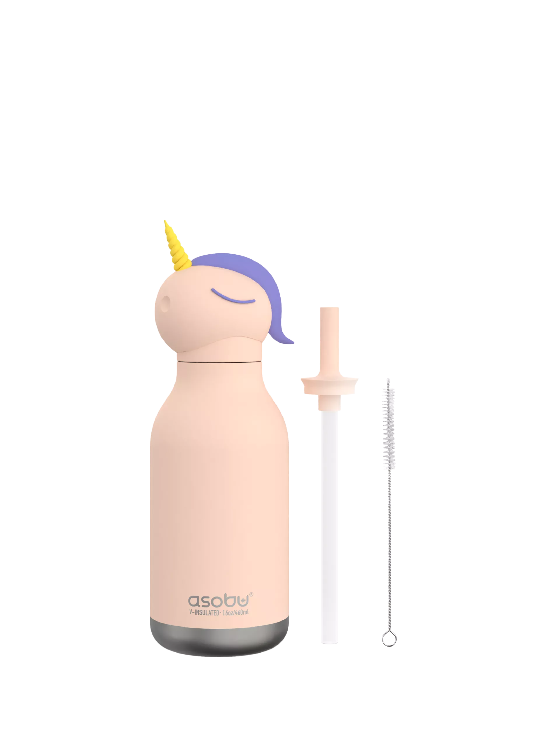 Asobu unicorn bestie water bottle pink 16oz, imported from the UK