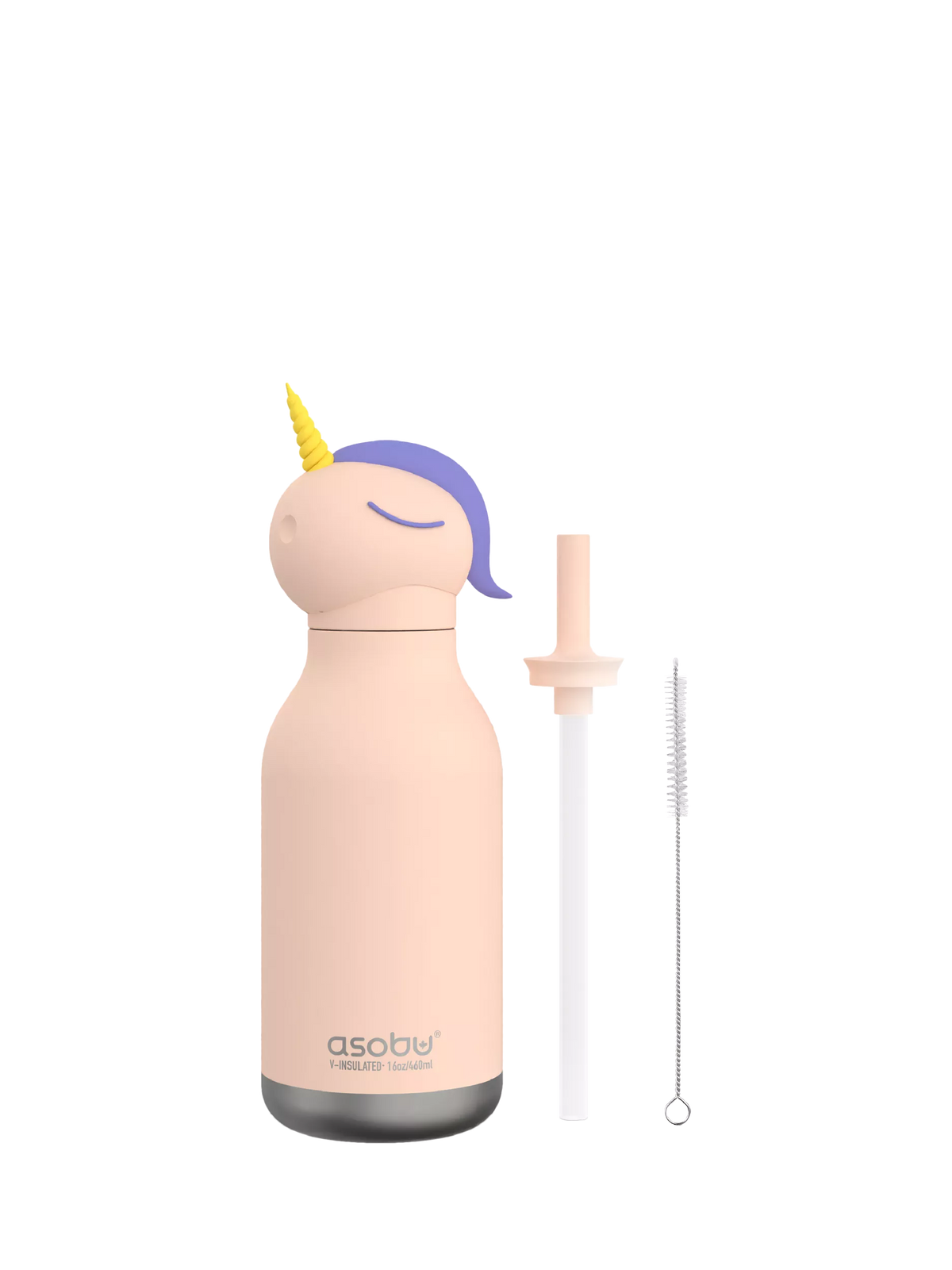 Asobu unicorn bestie water bottle pink 16oz, imported from the UK