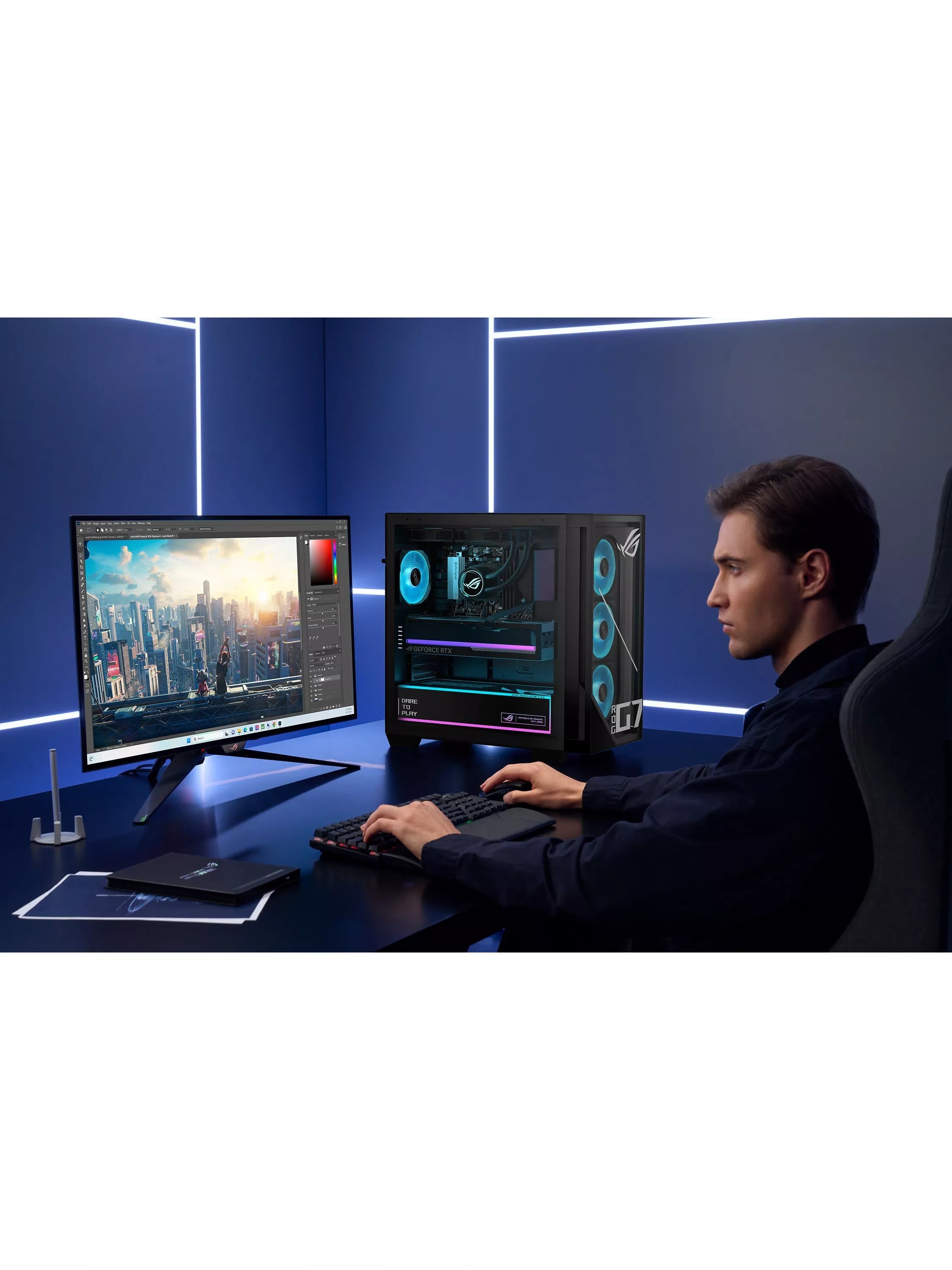 ASUS ROG G700 gaming PC with RTX 5060 Ti, UK version
