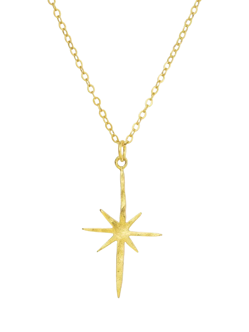 Ottoman Hands star pendant necklace gold plated, imported from the UK