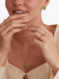 Ottoman Hands Marigold Turquoise and Red Agate Beaded Pendant - British product