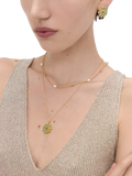 Ottoman Hands Marigold Turquoise and Red Agate Beaded Pendant - British product