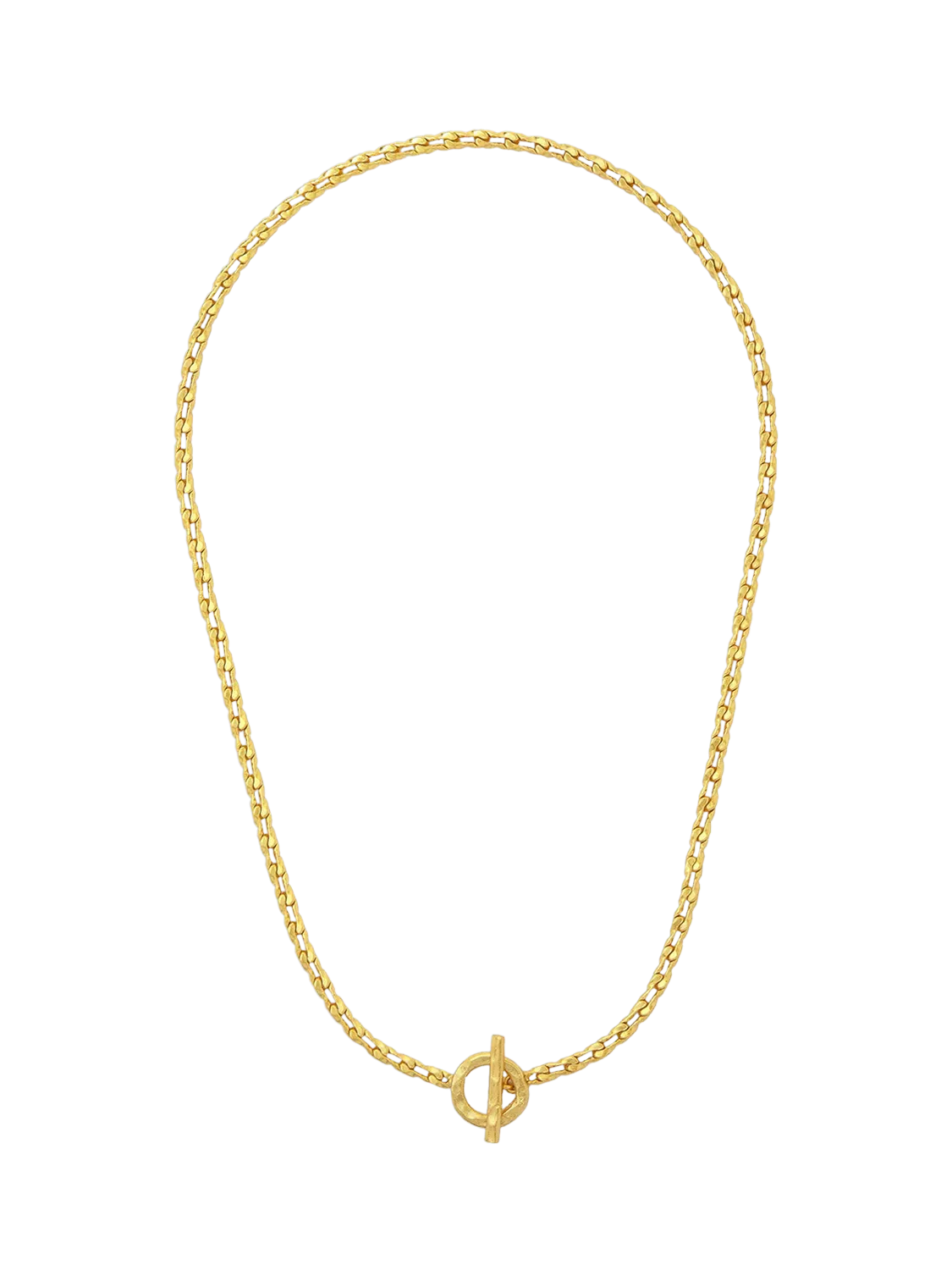 Ottoman Hands Thea snake chain necklace in gold, imported from the UK