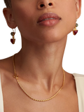 Ottoman Hands Thea snake chain necklace in gold, imported from the UK
