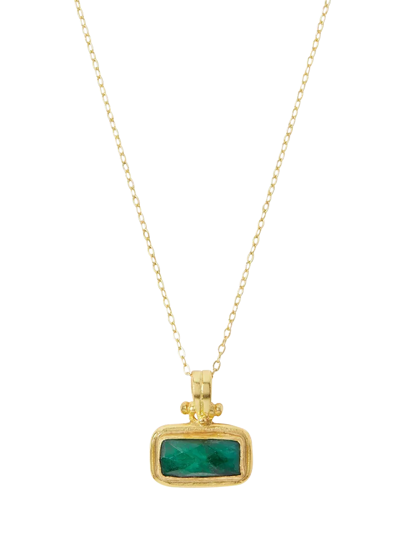 Ottoman Hands Noa Emerald pendant necklace 50cm (British brand)