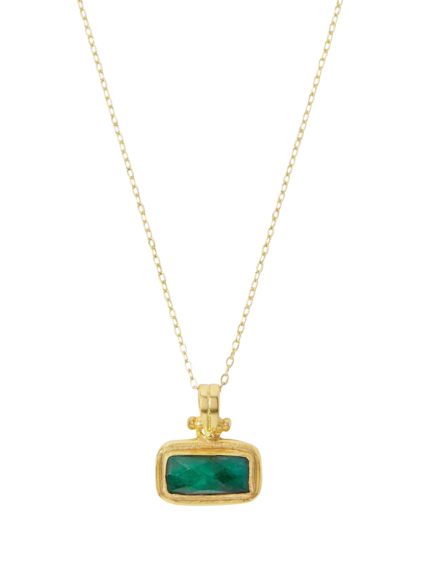 Ottoman Hands Noa Emerald pendant necklace 50cm (British brand)