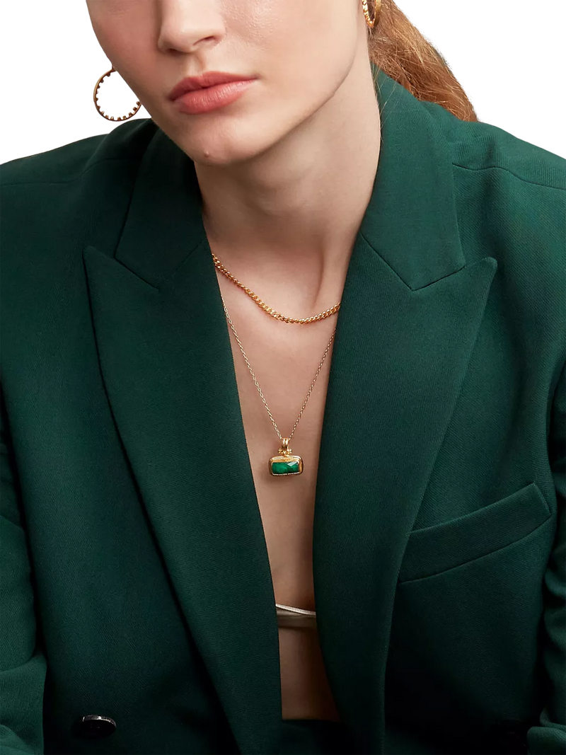Ottoman Hands Noa Emerald pendant necklace 50cm (British brand)